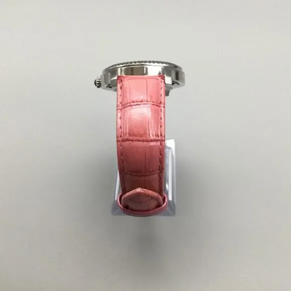 Invicta Angel Watch 40mm Silver Tone Crystals 25744 Pink Leather New Battery - Picture 4 of 15